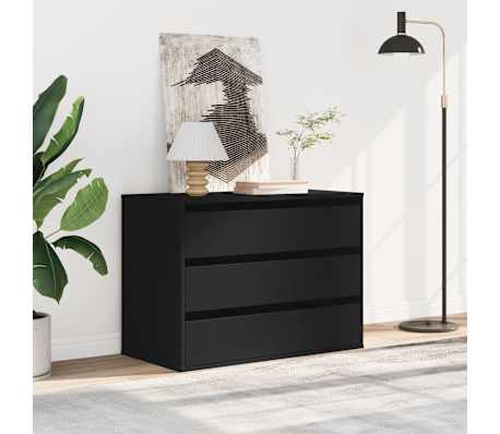 vidaXL Kommode Schwarz 80x41x58 cm Holzwerkstoff