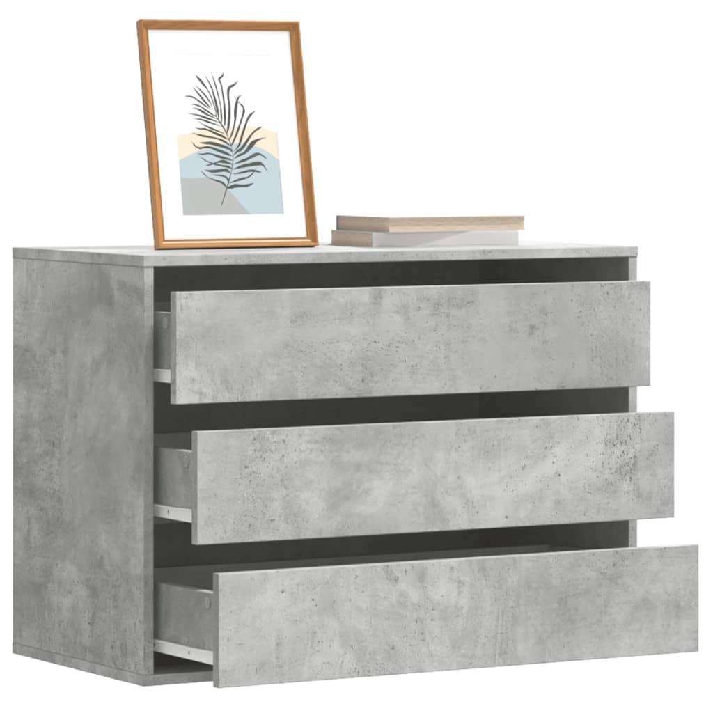 vidaXL Dulap colț cu sertare gri beton 80x41x58 cm lemn prelucrat