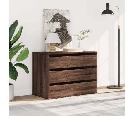 vidaXL Kommode Braun Eichen-Optik 80x41x58 cm Holzwerkstoff