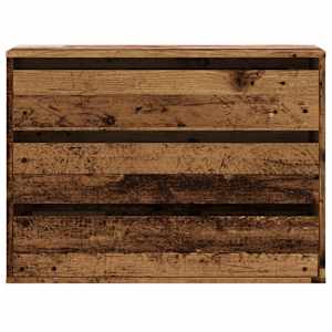 Rohová zásuvková komoda old wood 80x41x58 cm kompozitní dřevo - obrázek 4