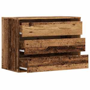 Rohová zásuvková komoda old wood 80x41x58 cm kompozitní dřevo - obrázek 5