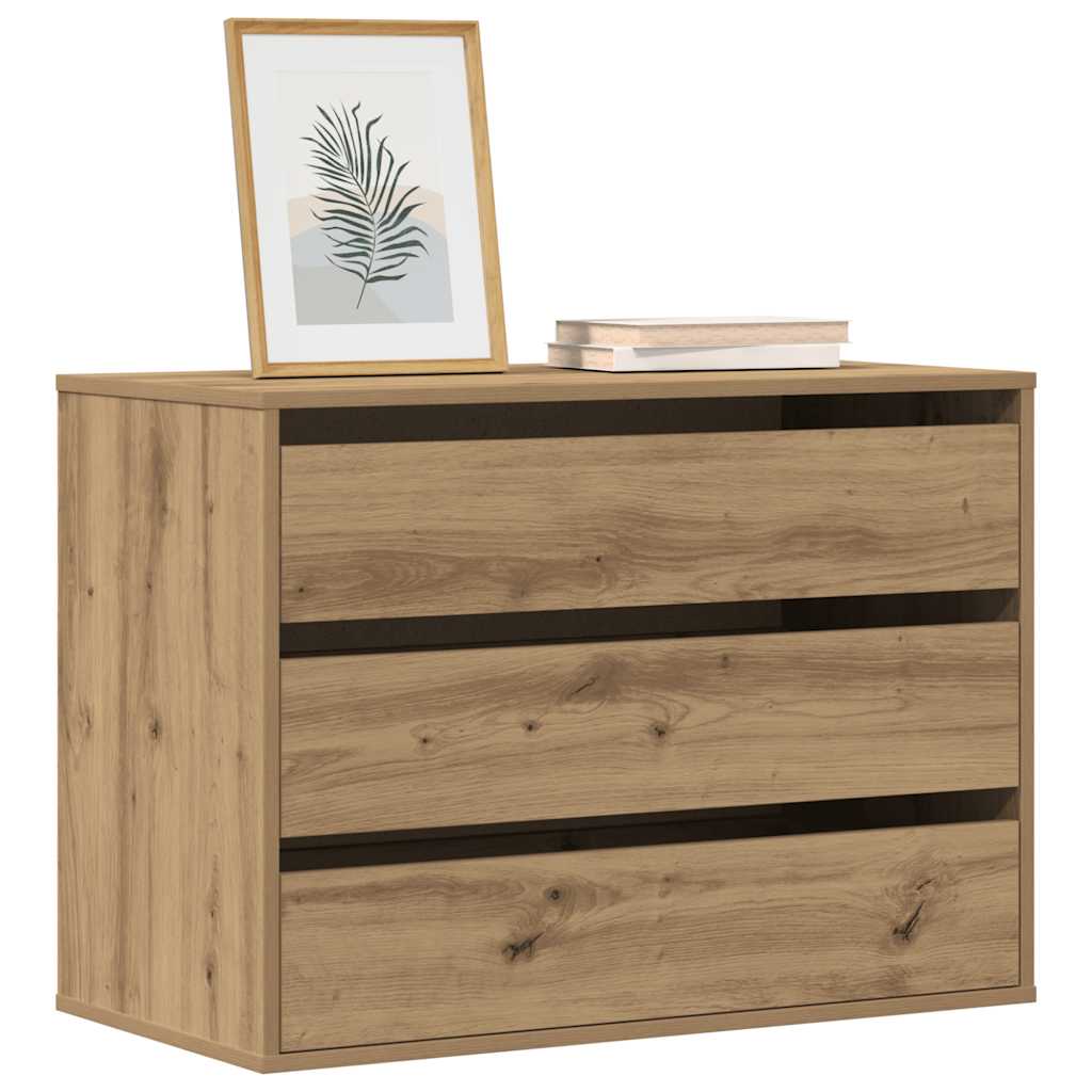 vidaXL Kommode Artisan-Eiche 80x41x58 cm Holzwerkstoff