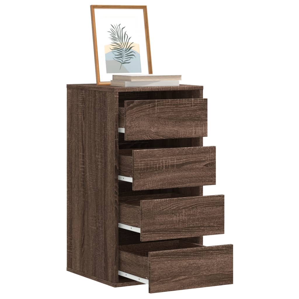 vidaXL Dulap colț cu sertare stejar maro 40x41x76 cm lemn prelucrat