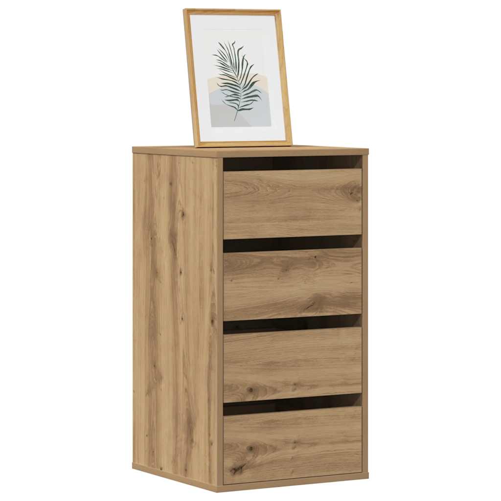 vidaXL Dulap colț sertare stejar artizanal 40x41x76 cm lemn prelucrat