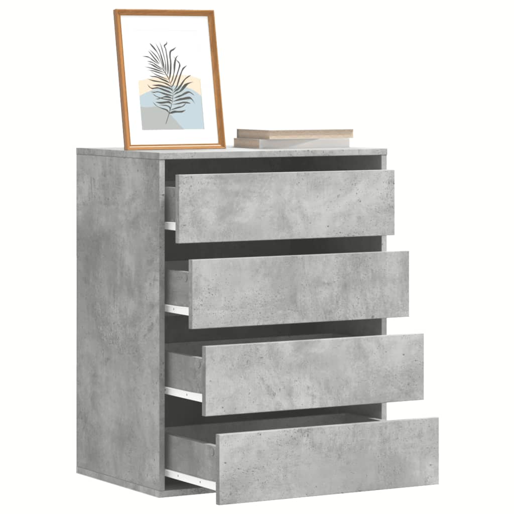 vidaXL Dulap colț cu sertare gri beton 60x41x76 cm lemn prelucrat