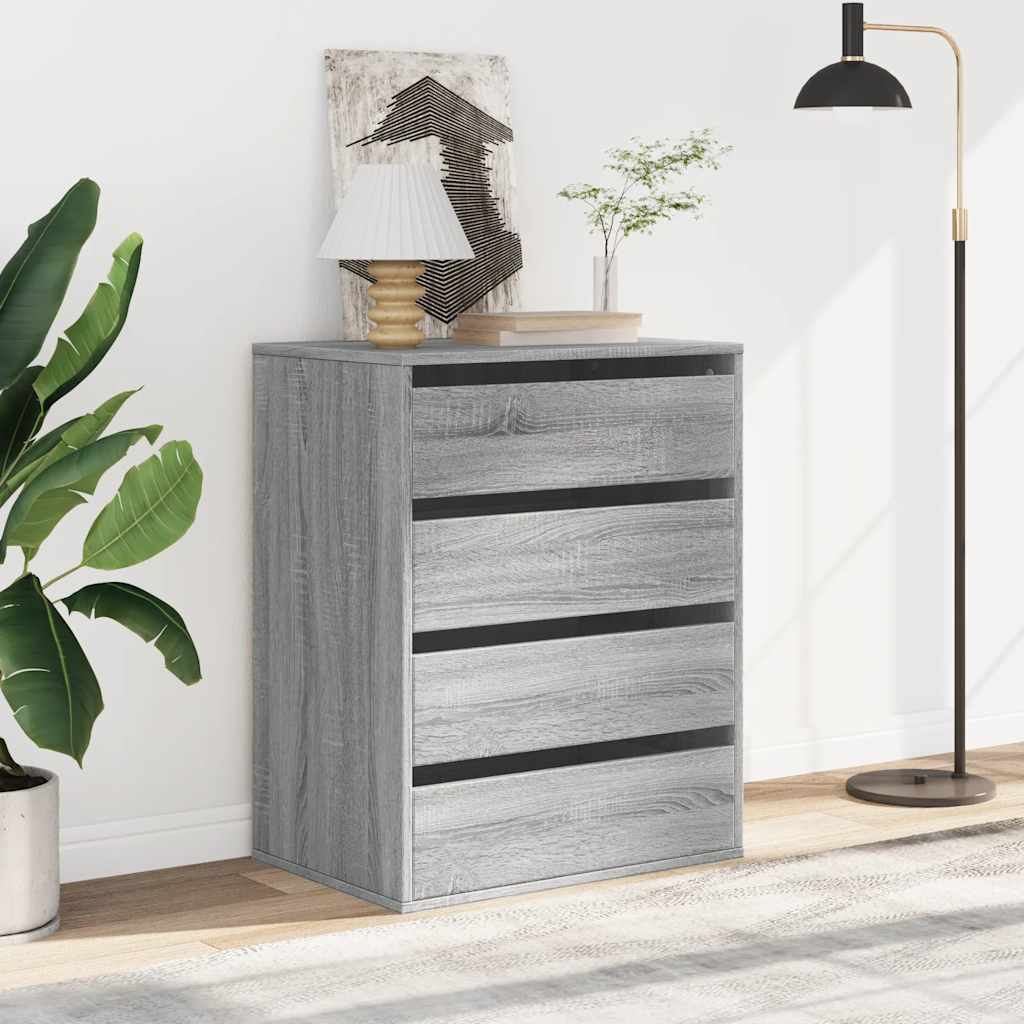 vidaXL Ladekast 60x41x76 cm bewerkt hout grijs sonoma eikenkleurig afbeelding
