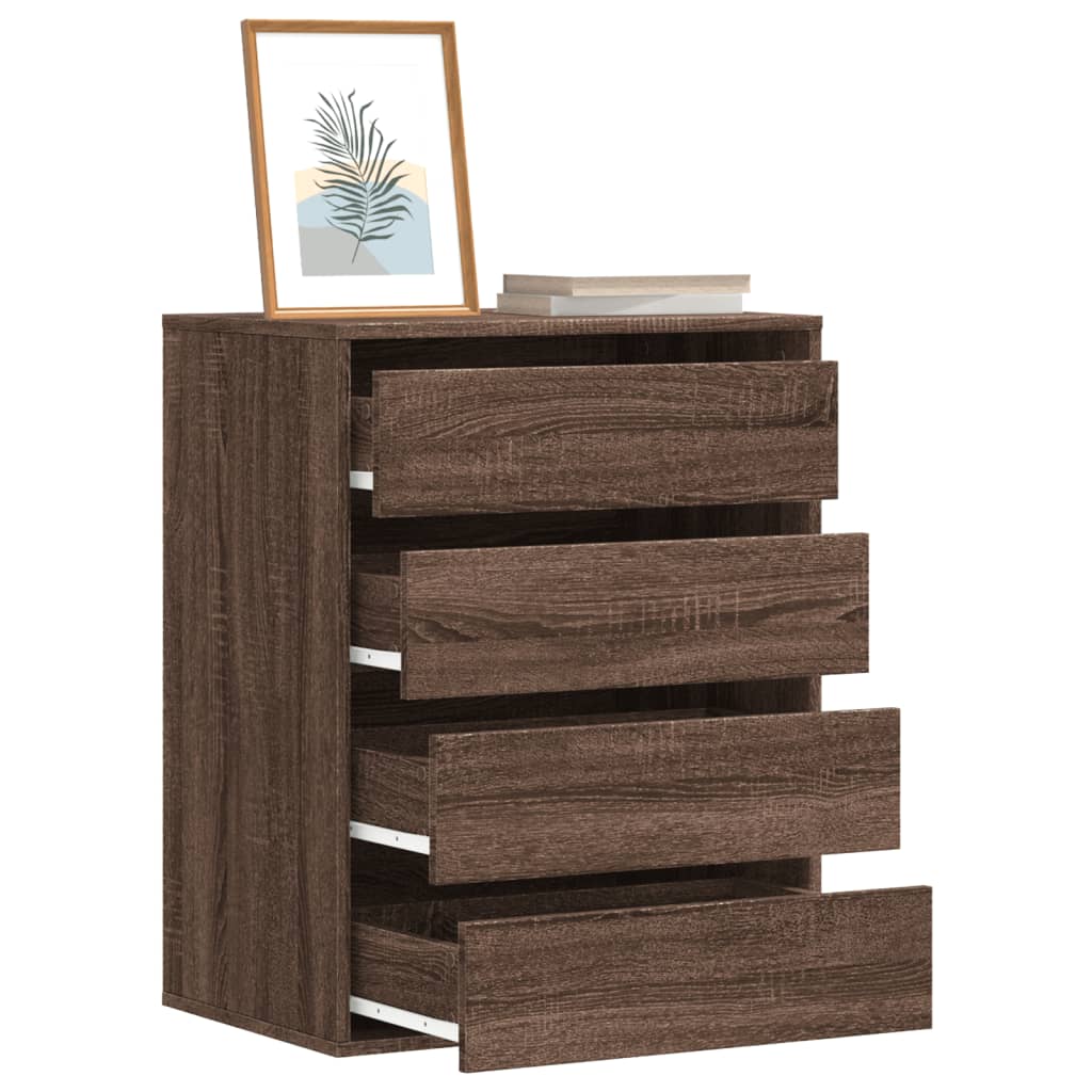 vidaXL Dulap colț cu sertare stejar maro 60x41x76 cm lemn prelucrat
