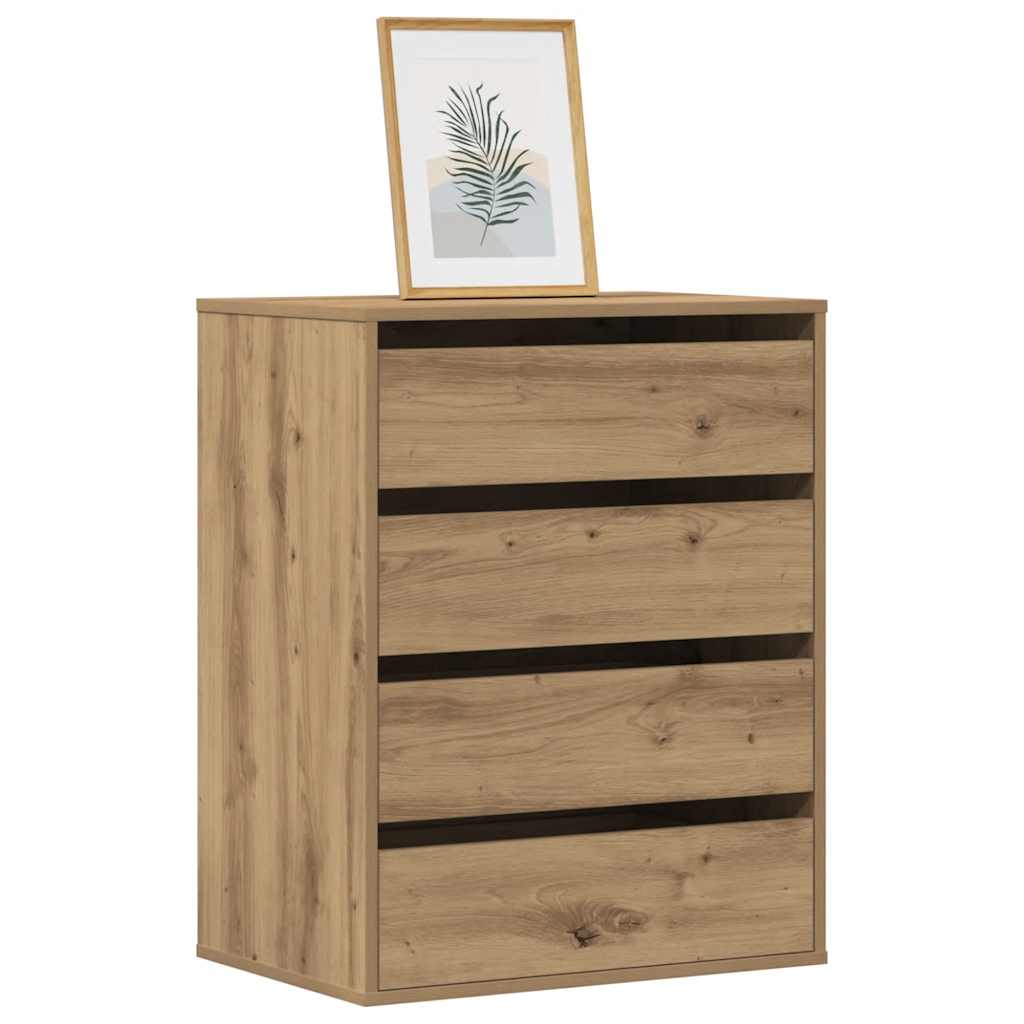 vidaXL Kommode Artisan-Eiche 60x41x76 cm Holzwerkstoff