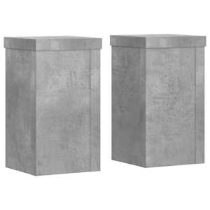 vidaXL taimealused 2 tk, betoonhall, 10 x 10 x 18 cm, tehispuit