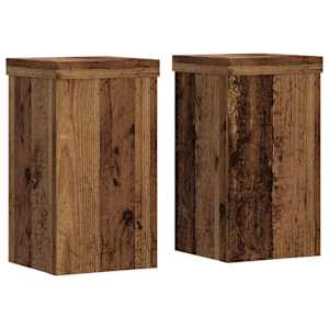 vidaXL taimealused 2 tk, vana puit, 10x10x18 cm, tehispuit