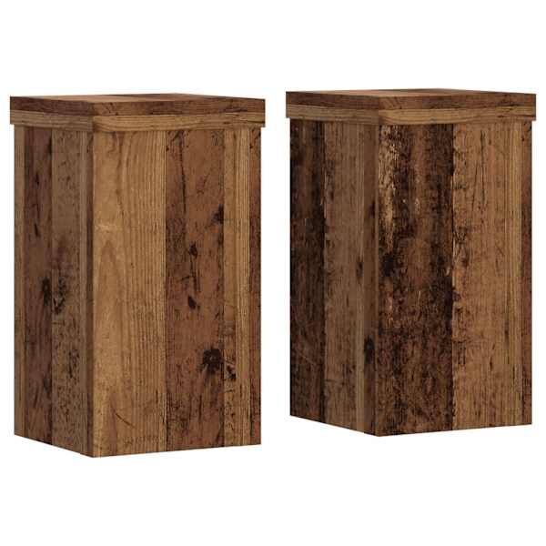 vidaXL taimealused 2 tk, vana puit, 10x10x18 cm, tehispuit