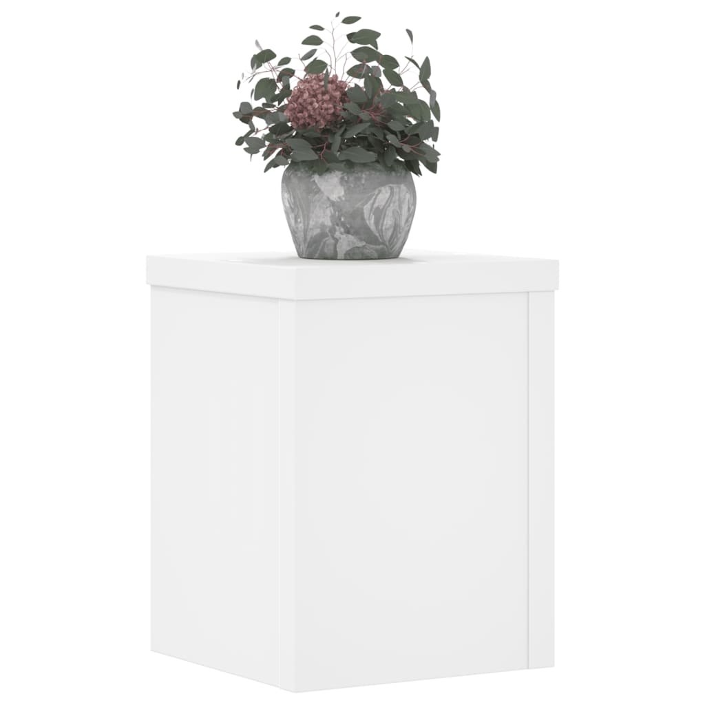 vidaXL Plantenstandaards 2 st 15x15x20 cm bewerkt hout wit afbeelding