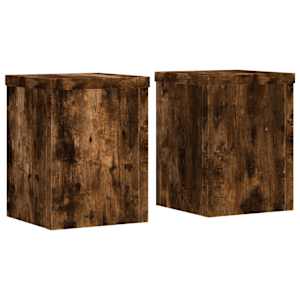 Stojany na rostliny 2 ks kouřový dub 15 x 15 x 20 cm kompozit - obrázek 2