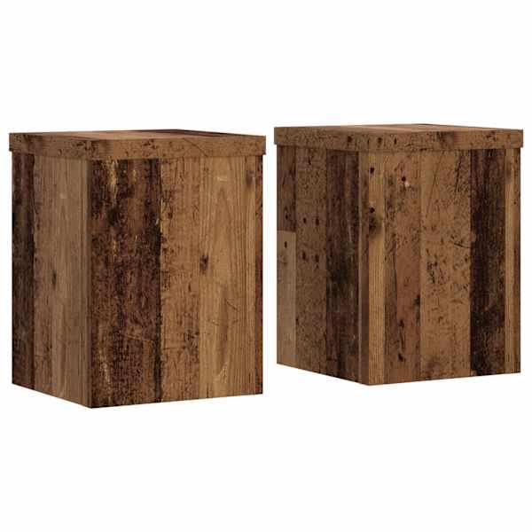 vidaXL taimealused 2 tk, vana puit, 15x15x20 cm, tehispuit