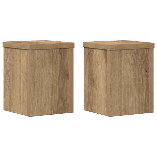 vidaXL taimealused 2 tk, k&auml;sit&ouml;&ouml;tamm, 15x15x20 cm, tehispuit