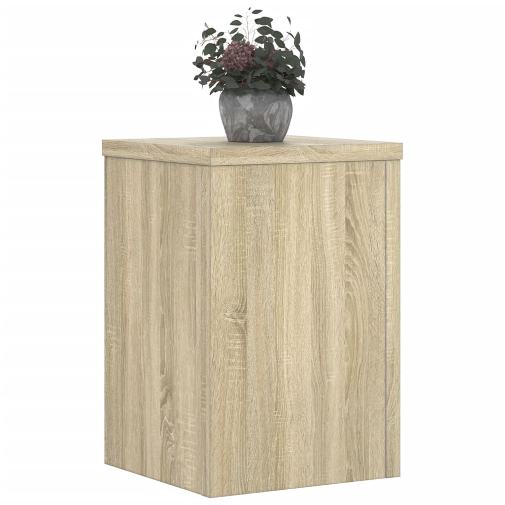 vidaXL Plantenstandaards 2 st 20x20x30 cm bewerkt hout sonoma eiken afbeelding