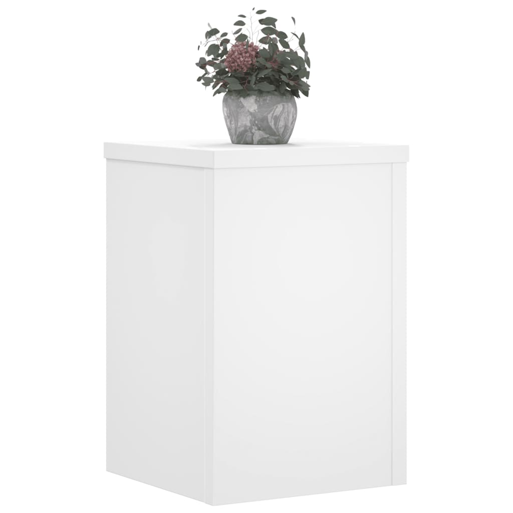 vidaXL Plantenstandaards 2 st 25x25x35 cm bewerkt hout wit afbeelding