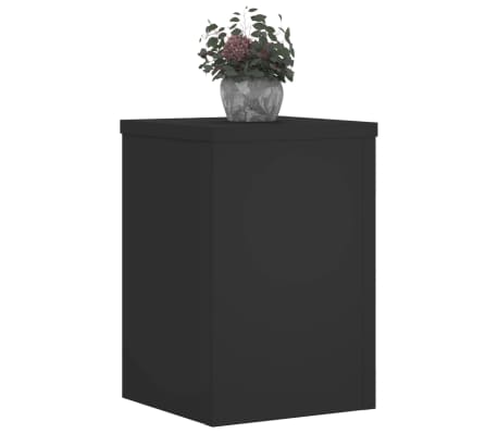 vidaXL Supports pour plantes 2 pcs noir 25x25x35 cm bois d'ing&eacute;nierie