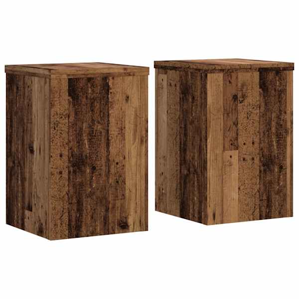 vidaXL taimealused 2 tk, vana puit, 25x25x35 cm, tehispuit