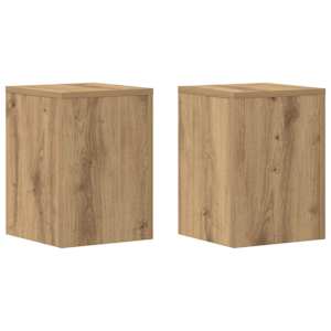 Stojany na rostliny 2 ks dub artisan 25 x 25 x 35 cm kompozit - obrázek 2