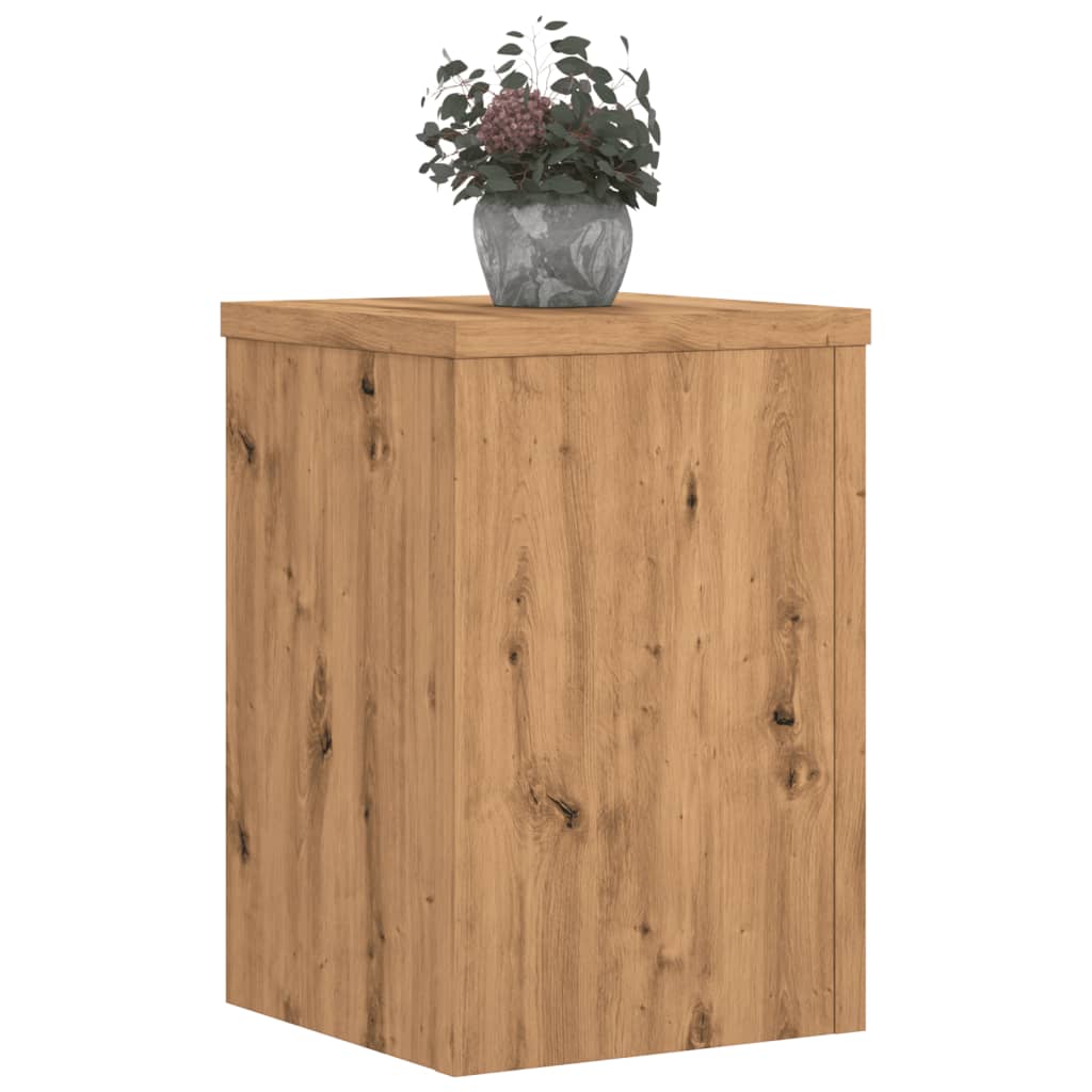 vidaXL Soportes de plantas 2 uds madera roble artisian 25x25x35 cm