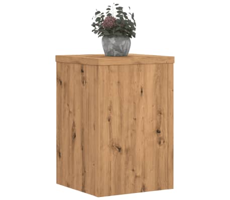 vidaXL Soportes de plantas 2 uds madera roble artisian 25x25x35 cm