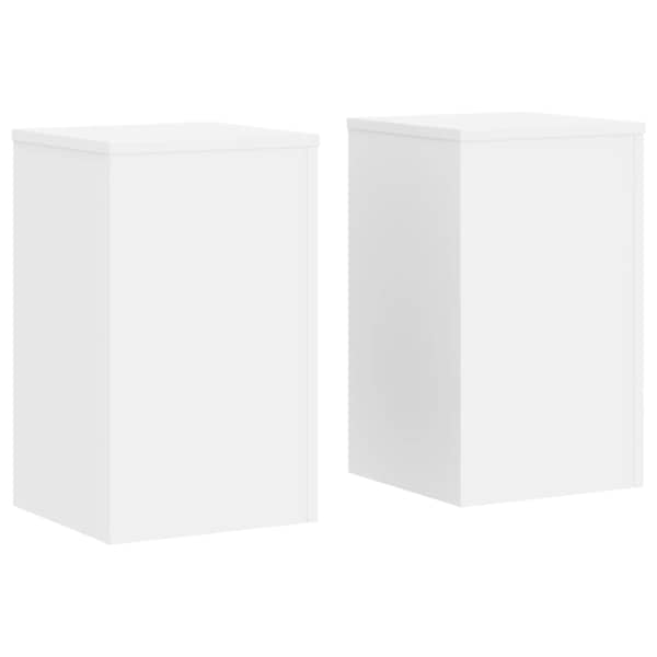 vidaXL taimealused 2 tk, valge, 30x30x50 cm, tehispuit