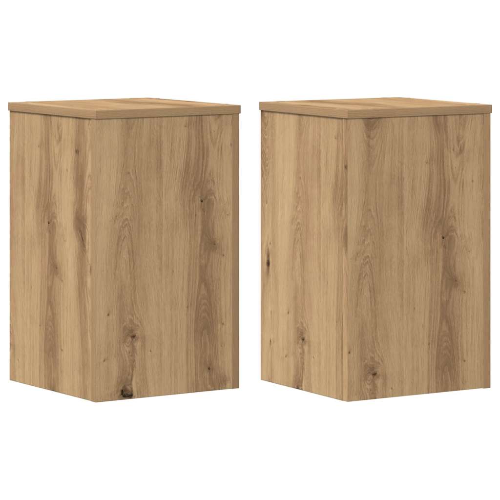 vidaXL Stojany na rostliny 2 ks dub artisan 30 x 30 x 50 cm kompozit