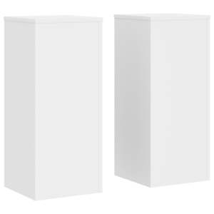 vidaXL taimealused 2 tk, valge, 30 x 30 x 70 cm, tehispuit