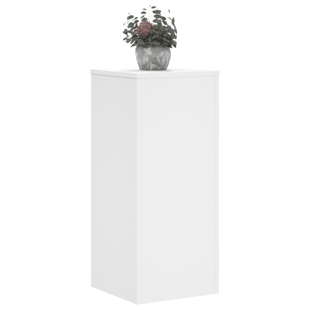 vidaXL Plantenstandaards 2 st 30x30x70 cm bewerkt hout wit afbeelding