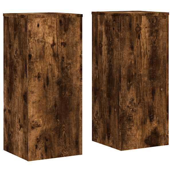 vidaXL taimealused 2 tk, suitsutatud tamm, 30x30x70 cm, tehispuit