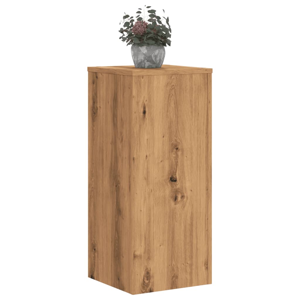 vidaXL Plantenstandaards 2 st 30x30x70 cm hout artisanaal eiken afbeelding