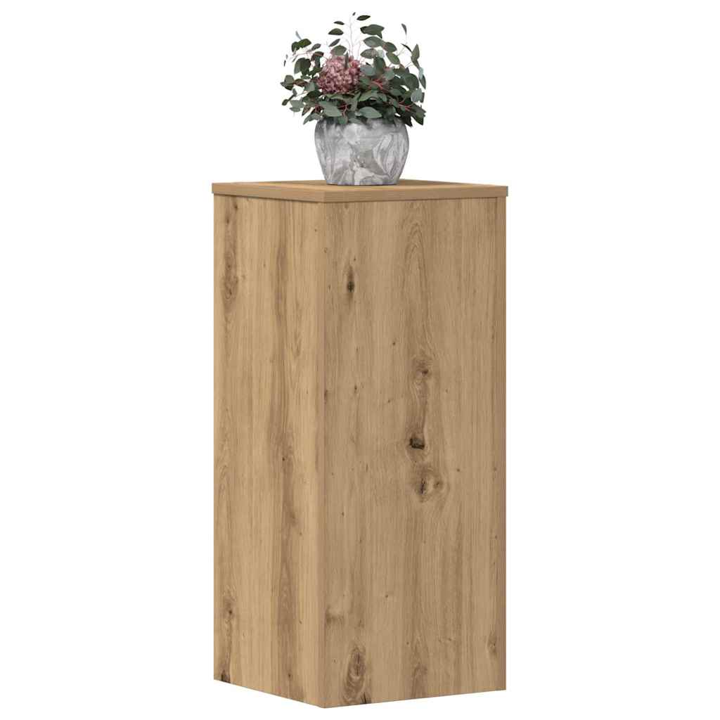 vidaXL Pflanzenständer 2 Stk. Artisan-Eiche 30x30x70 cm Holzwerkstoff