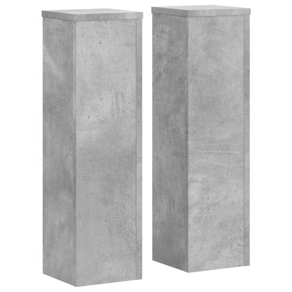 vidaXL taimealused 2 tk, betoonhall, 17 x 17 x 60 cm, tehispuit
