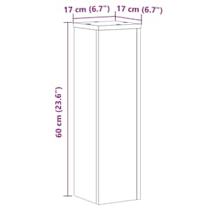 Stojany na rostliny 2 ks betonově šedé 17 x 17 x 60 cm kompozit - obrázek 10