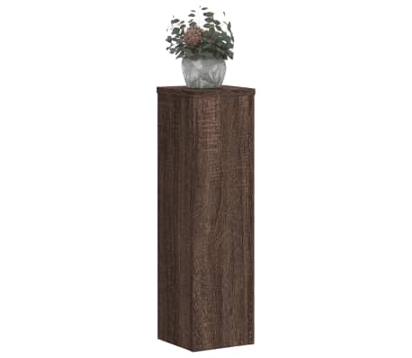 vidaXL Plant Stand 2pcs Brown Oak 17x17x60 cm Engineered Wood