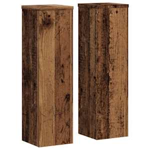 Stojany na rostliny 2 ks old wood 17x17x60 cm kompozitní dřevo - obrázek 2