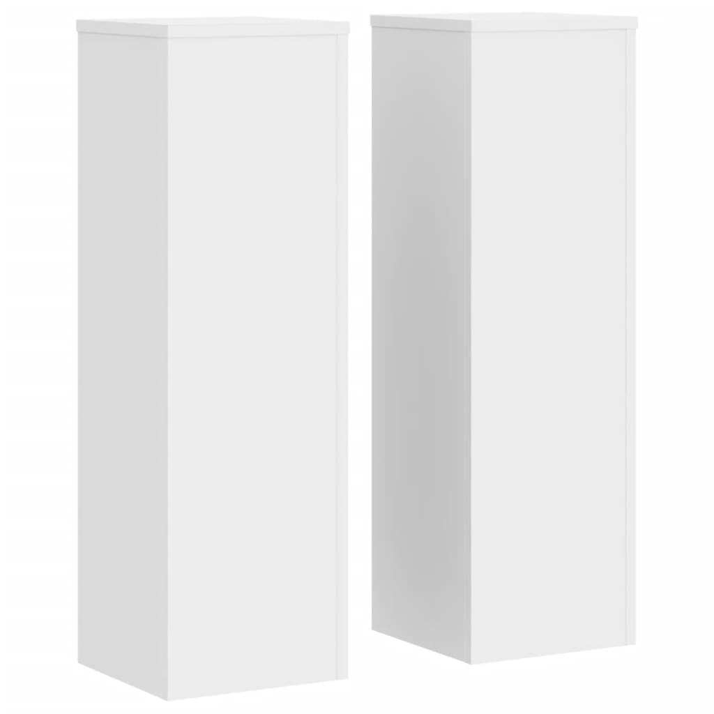 vidaXL Stojany na rostliny 2 ks bílé 25 x 25 x 80 cm kompozitní dřevo