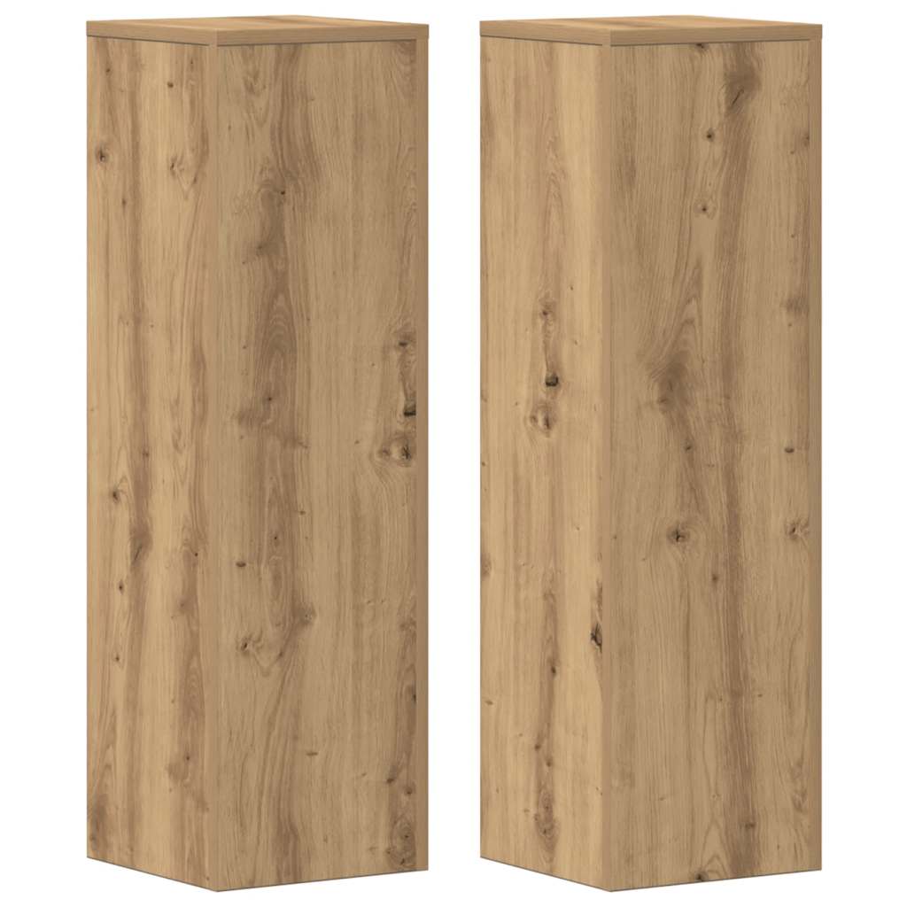 vidaXL Stojany na rostliny 2 ks dub artisan 25 x 25 x 80 cm kompozit