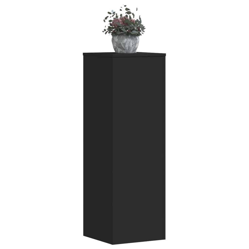 vidaXL Plantenstandaard 33x33x100 cm bewerkt hout zwart afbeelding
