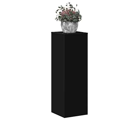 vidaXL Support pour plantes noir 33x33x100 cm bois d'ing&eacute;nierie