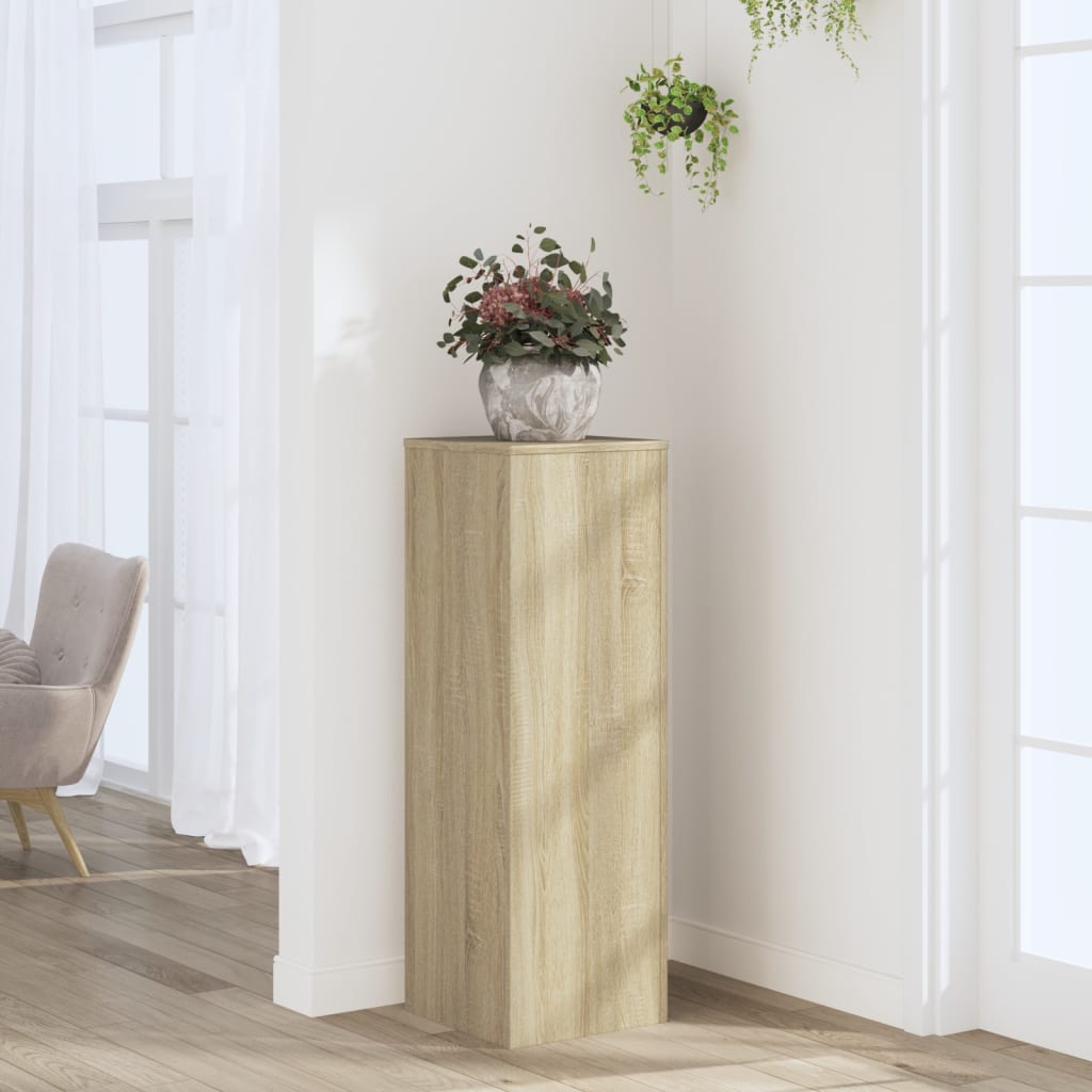 vidaXL Suport de plante, stejar sonoma, 33x33x100 cm, lemn prelucrat