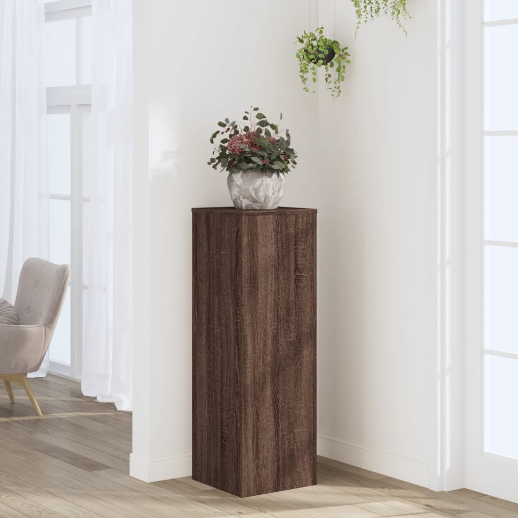 vidaXL Suport de plante, stejar maro, 33x33x100 cm, lemn prelucrat