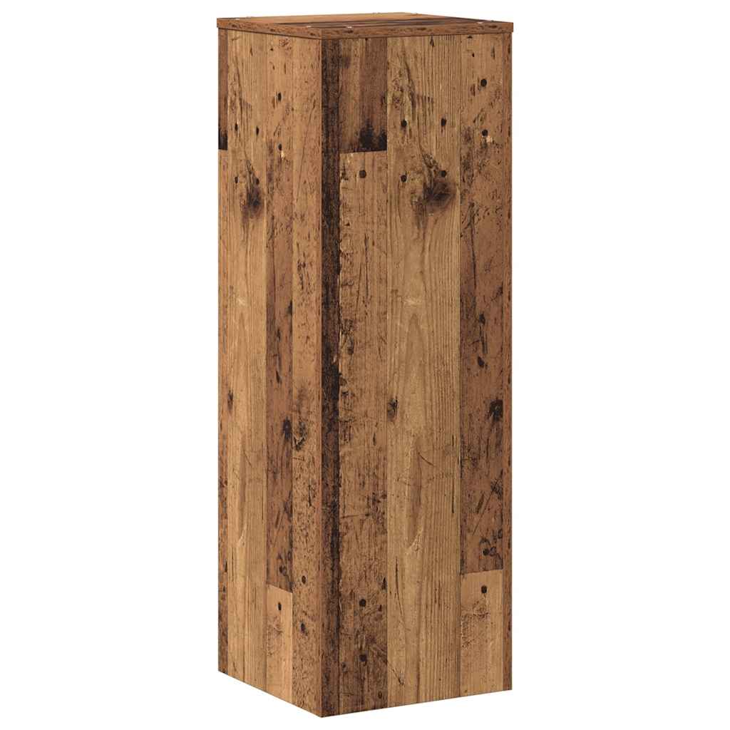 vidaXL Stojan na rostliny old wood 33 x 33 x 100 cm kompozitní dřevo