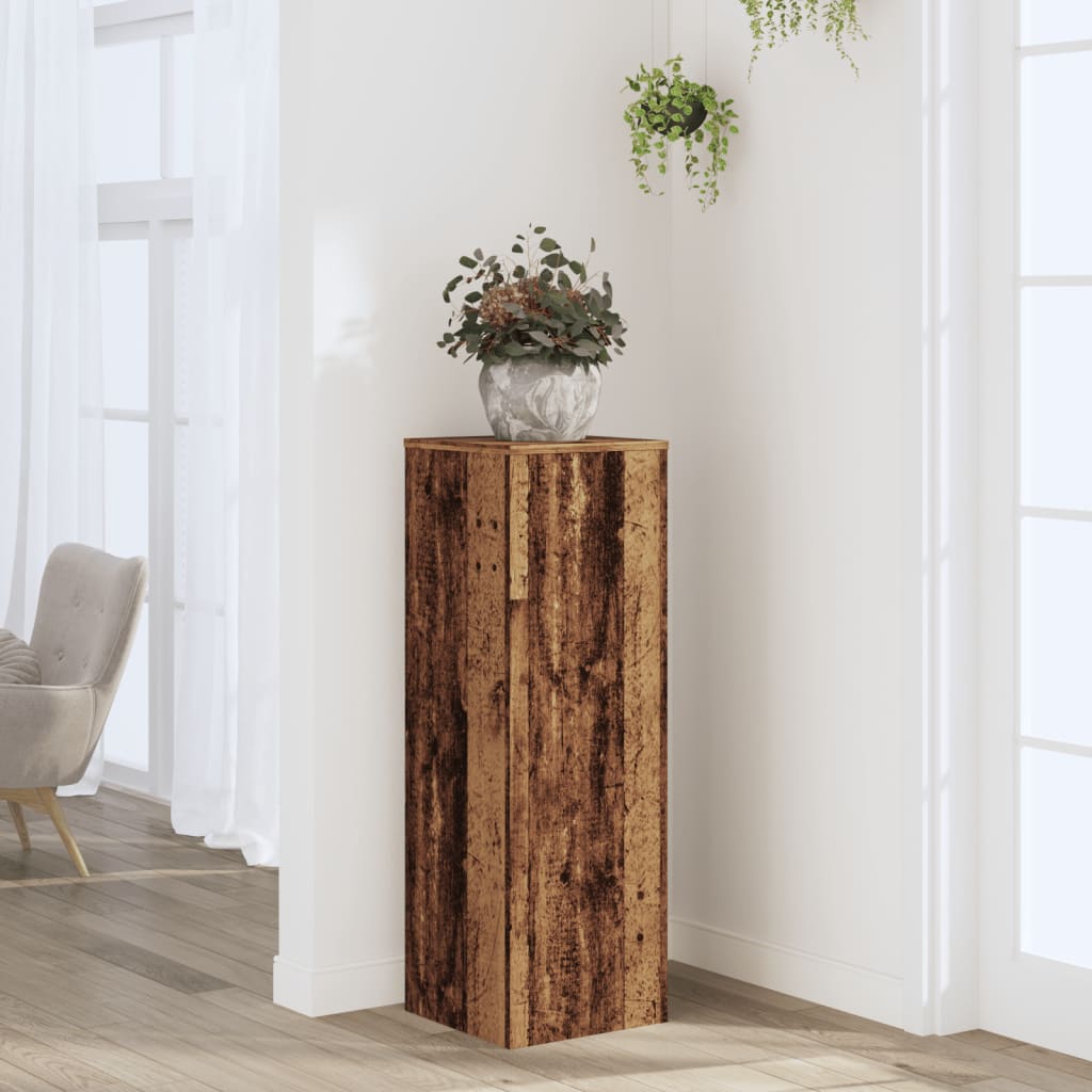 vidaXL Suport de plante, lemn vechi, 33x33x100 cm, lemn prelucrat
