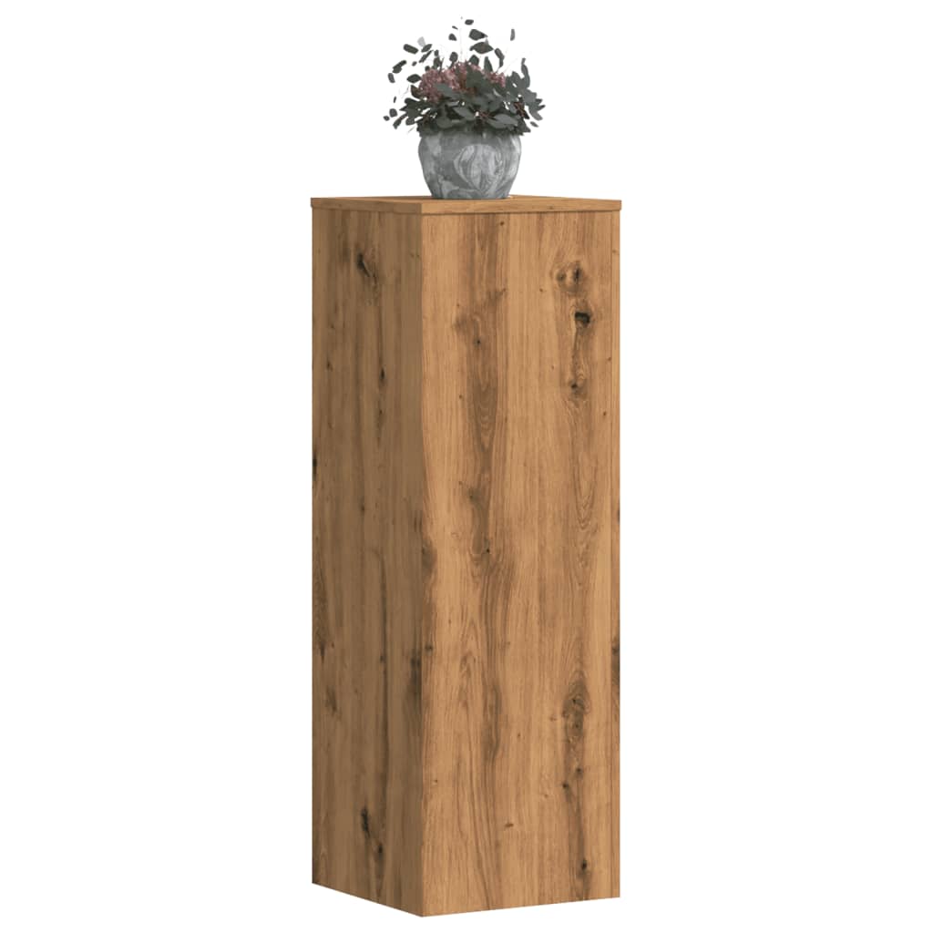 vidaXL Plantenstandaard 33x33x100 cm bewerkt hout artisanaal eiken afbeelding