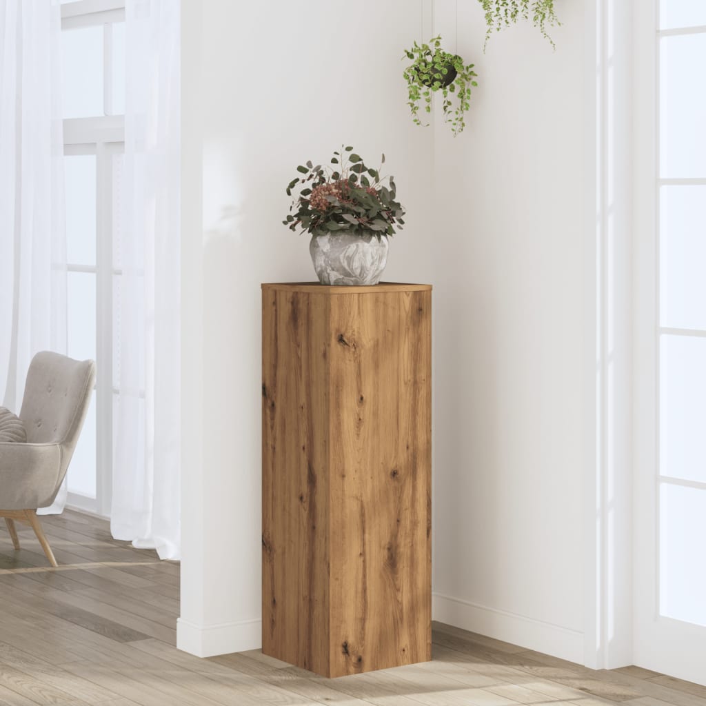 vidaXL Suport de plante stejar artizanal, 33x33x100 cm, lemn prelucrat