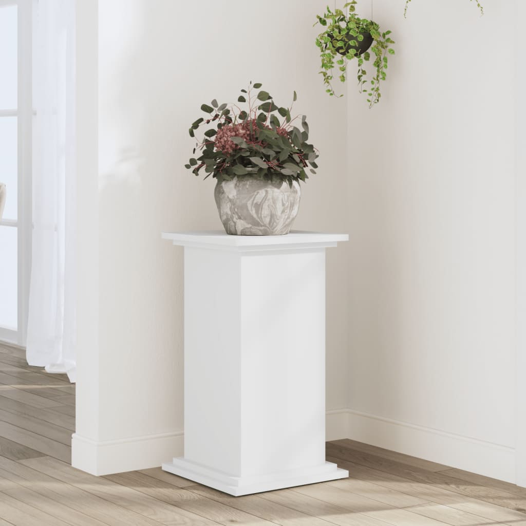 vidaXL Suport de plante, alb, 33x33x60 cm, lemn prelucrat