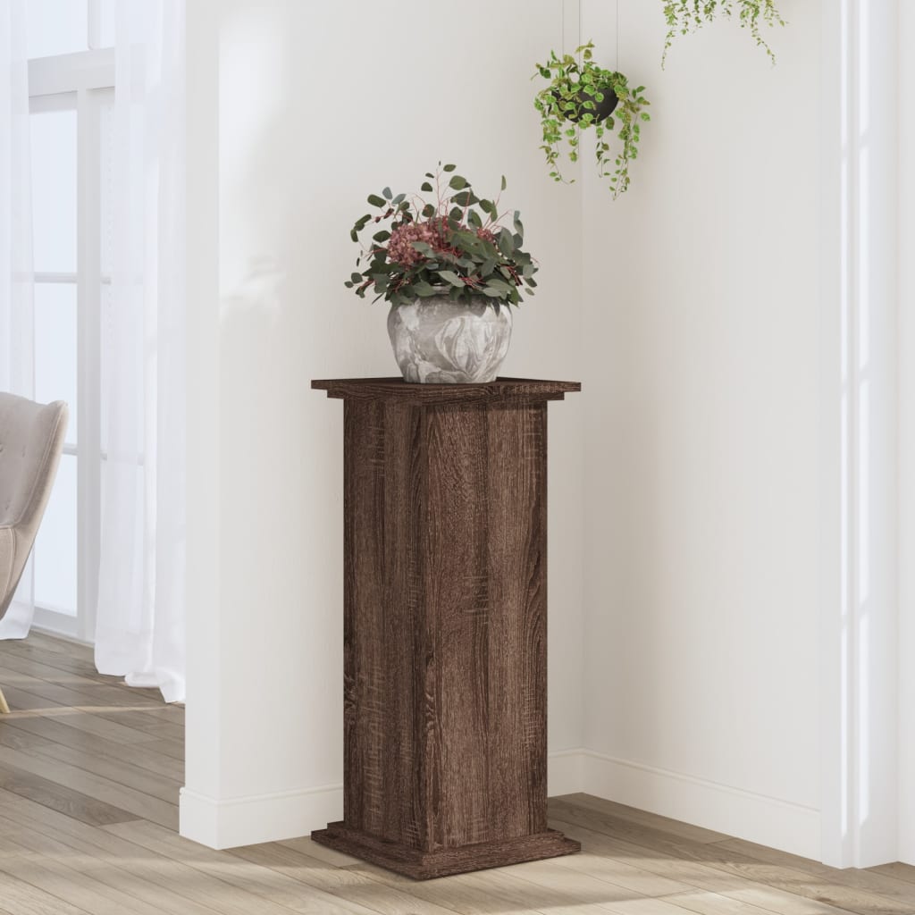 vidaXL Suport de plante, stejar maro, 33x33x80 cm, lemn prelucrat
