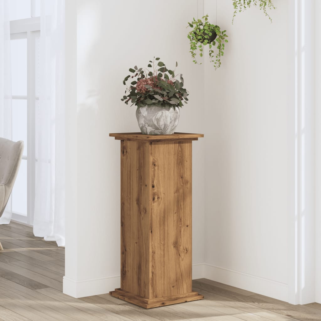 vidaXL Suport de plante stejar artizanal, 33x33x80 cm, lemn prelucrat